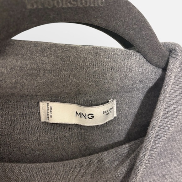 Mango Perkins Long Sleeve knit dress in large heather grey - Picture 5 of 8